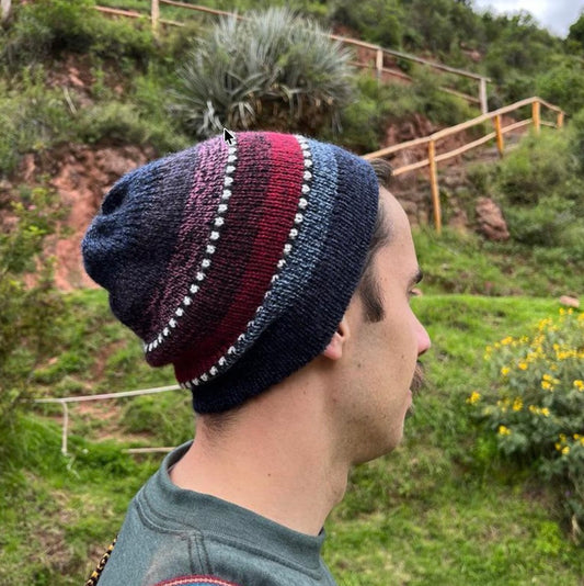 Colorful Alpaca Wool Beanie | Handmade Peruvian Style Knit Hat